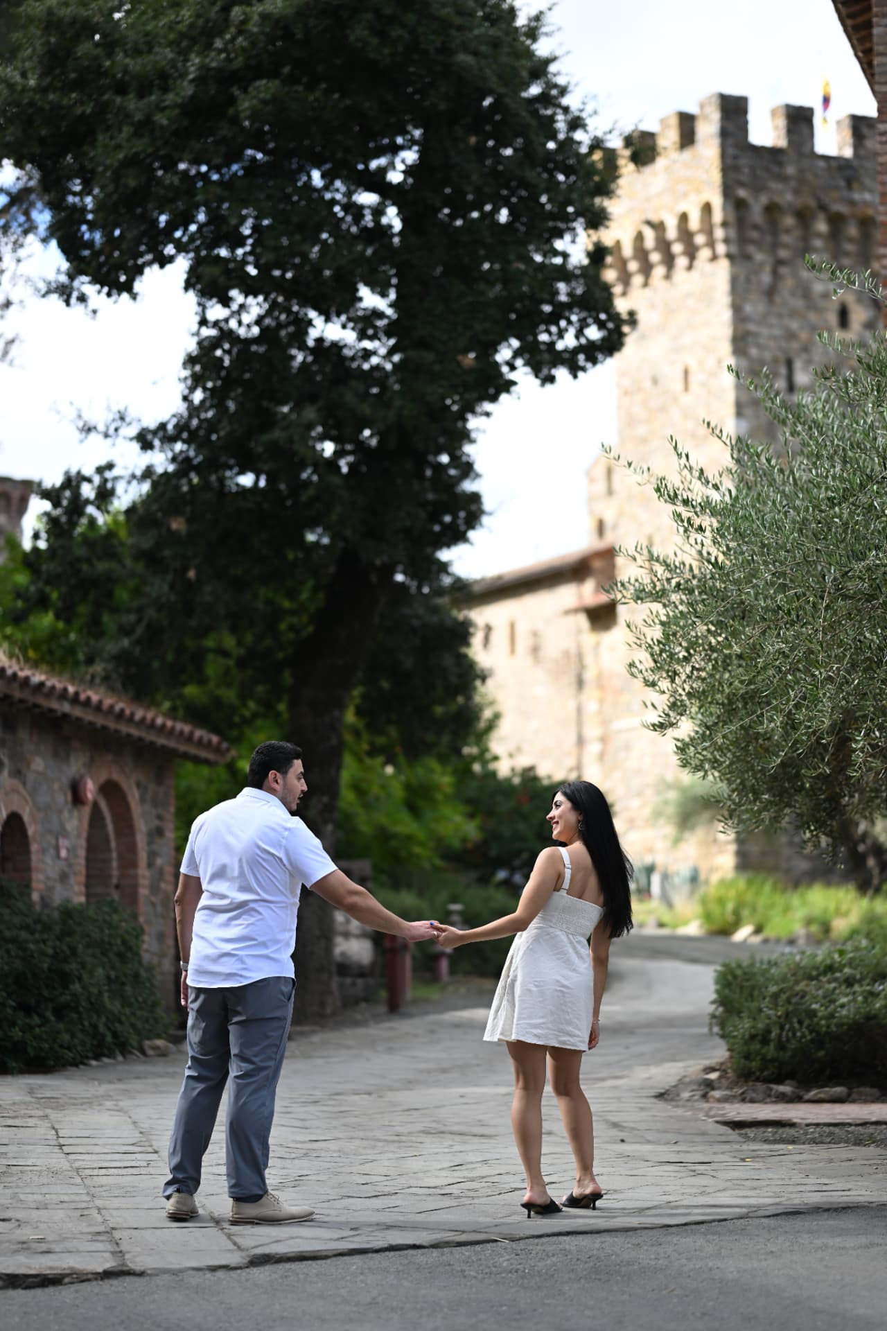Ayda and Rashad walking hand in hand